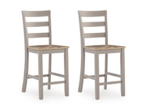 Harperfeld - Barstool (Set of 2) - Natural / Gray
