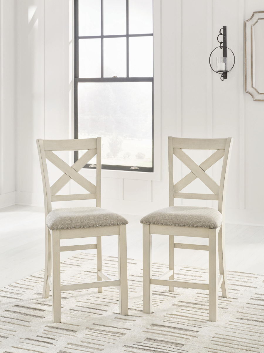 Robbinsdale - Upholstered Barstool (Set of 2) - Antique White - Image 3