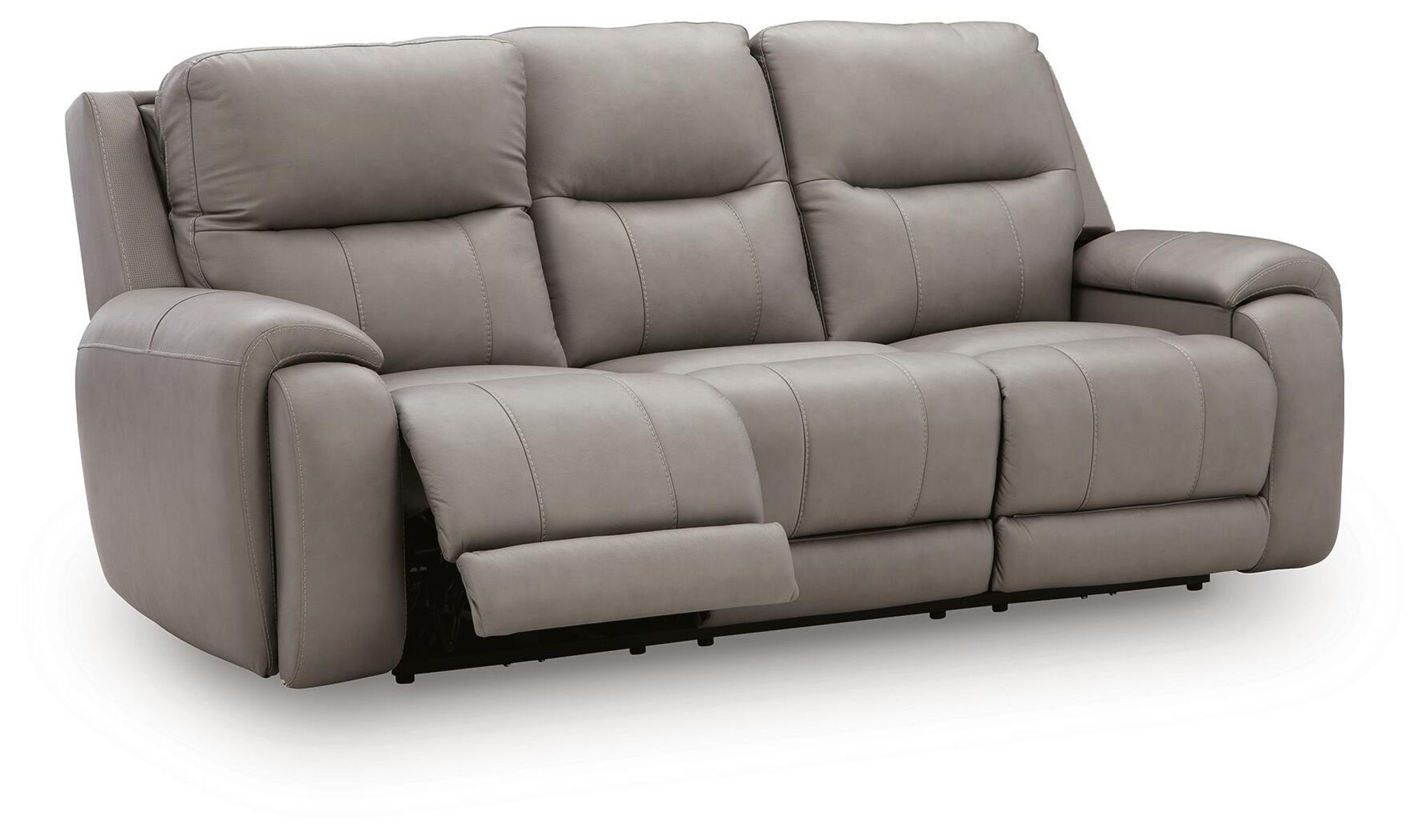 Real Moments - Power Reclining Sofa With Audio Seating - Ash - Image 3