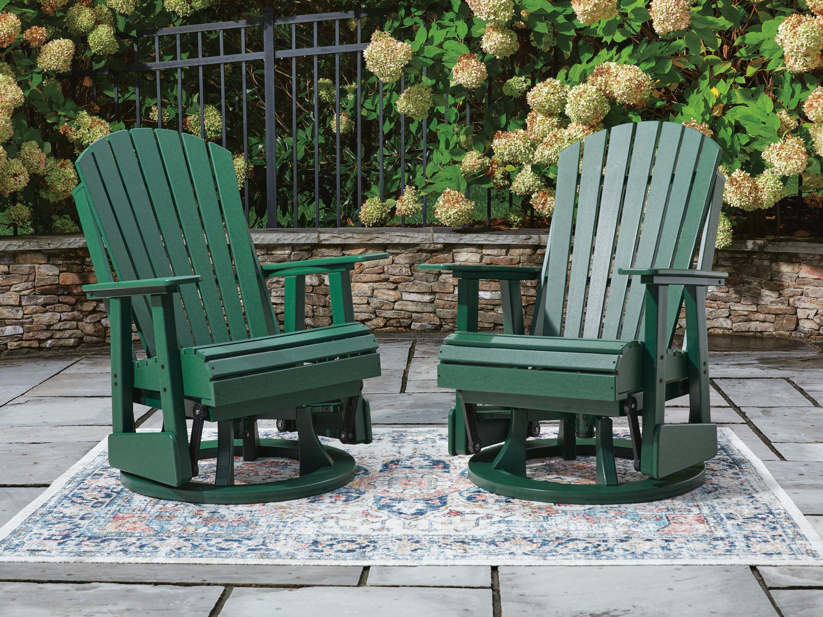 Shell Beach - Swivel Glider Chair - Green - Image 4