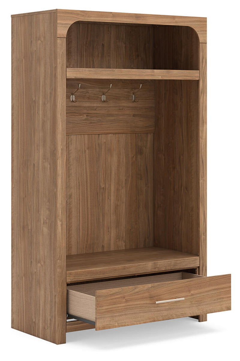 Dovander - Hall Tree With Storage Bench - Brown - Image 2