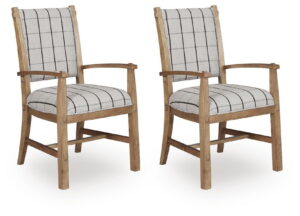 Ridgester - Dining Upholstered Arm Chair (Set of 2) - Light Brown