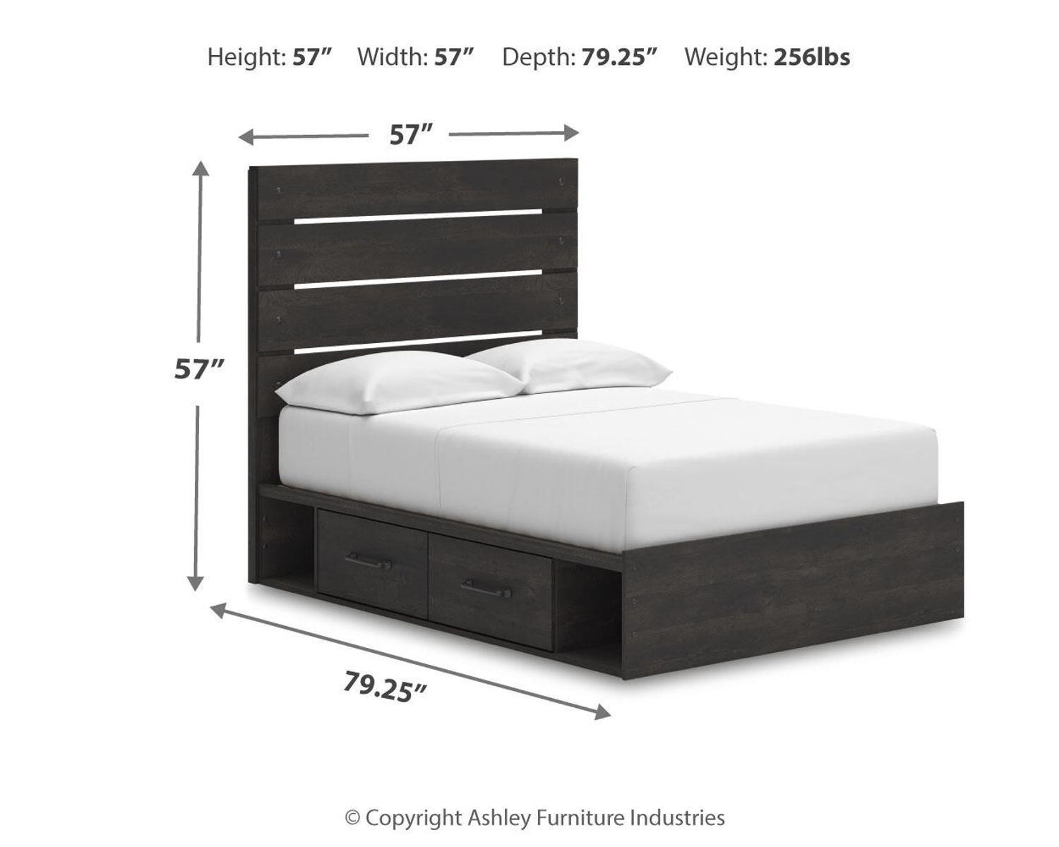 Hollivern - Panel Bed With Storage - Image 4