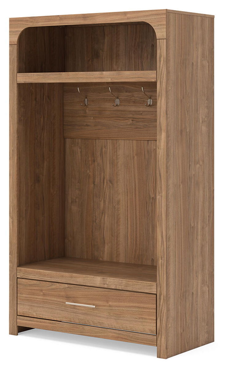 Dovander - Hall Tree With Storage Bench - Brown - Image 3