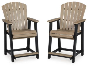 Fairen Trail - Barstool (Set of 2) - Black / Driftwood