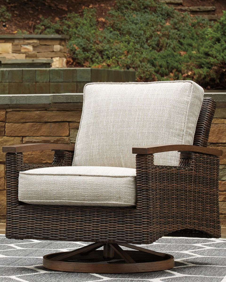 Paradise Trail - Swivel Lounge Chair (Set of 2) - Medium Brown - Image 4
