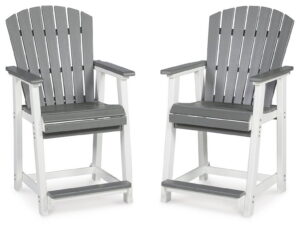 Transville - Barstool (Set of 2) - Gray / White