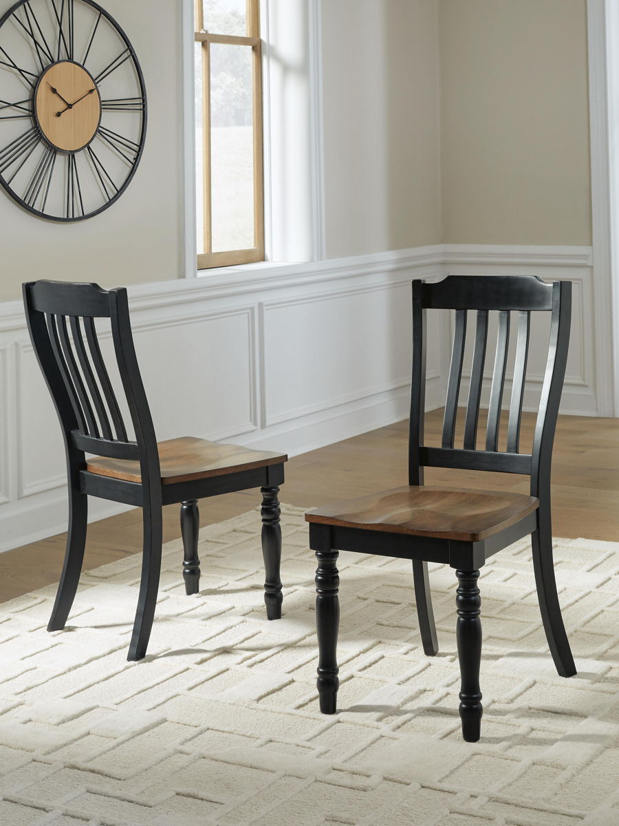 Clorazi - Dining Room Side Chair (Set of 2) - Black / Brown - Image 4