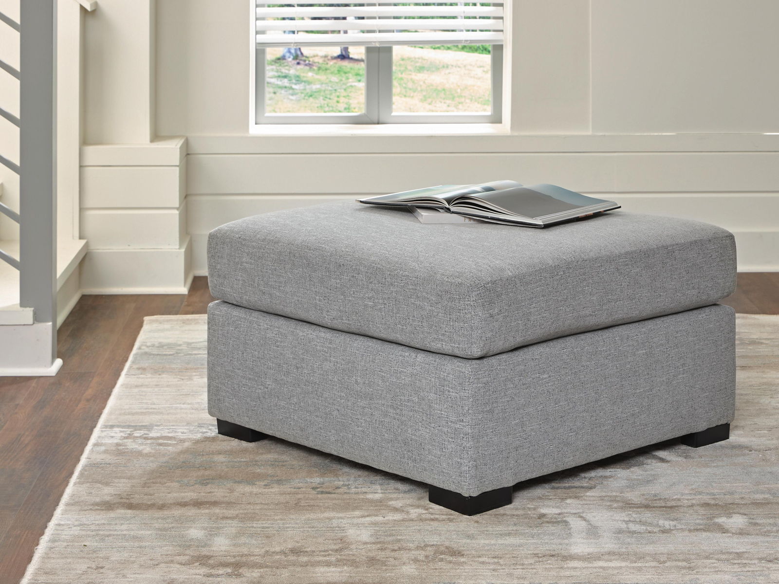 UrbanCrest - Oversized Accent Ottoman - Pewter - Image 2