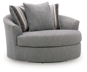 Creston Heights - Oversized Swivel Accent Chair - Smolder