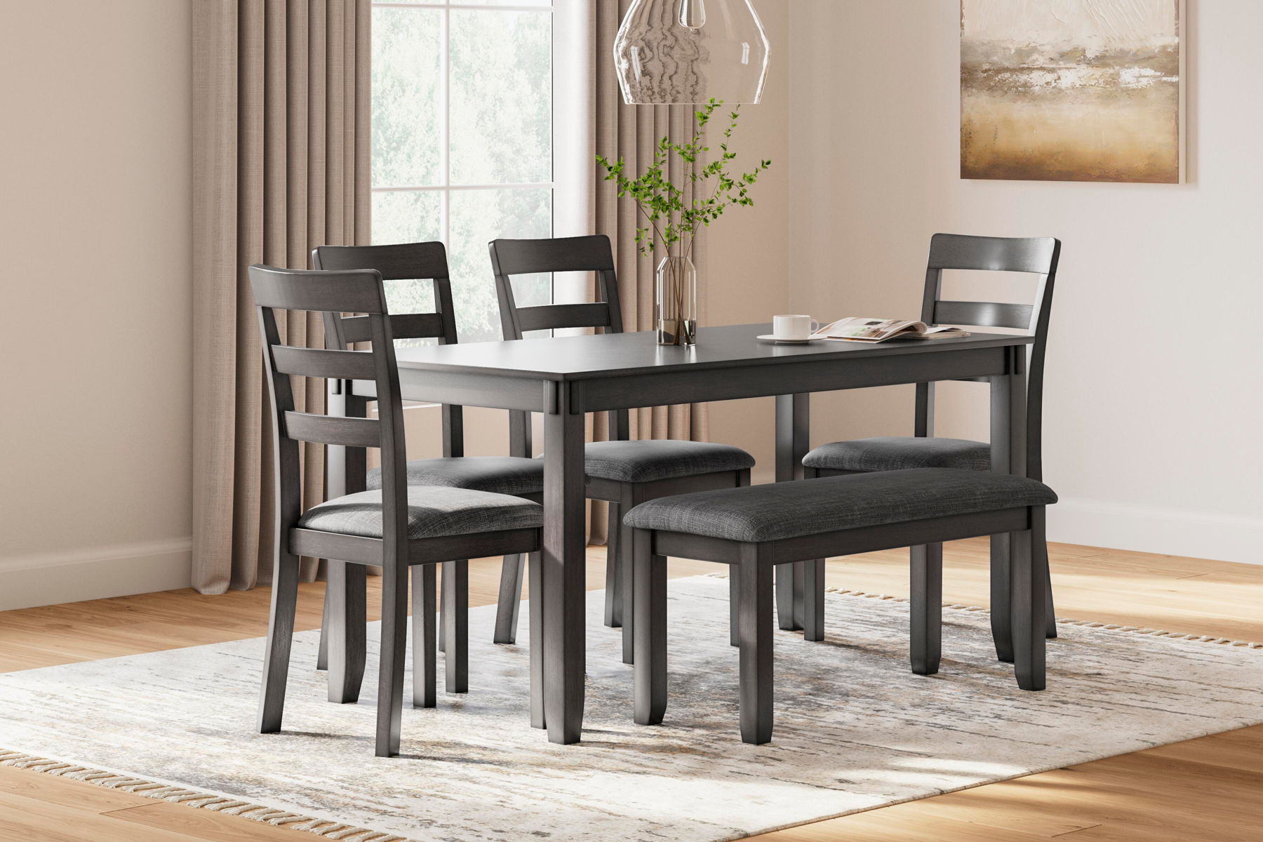 Bridson - RECT DRM Table Set (Set of 6) - Gray - Image 3