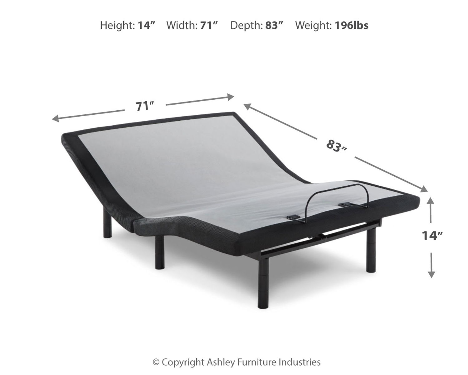 Head-Foot Model Best - Cal King Adjustable Base - Head, Neck & Foot - Black - Image 3