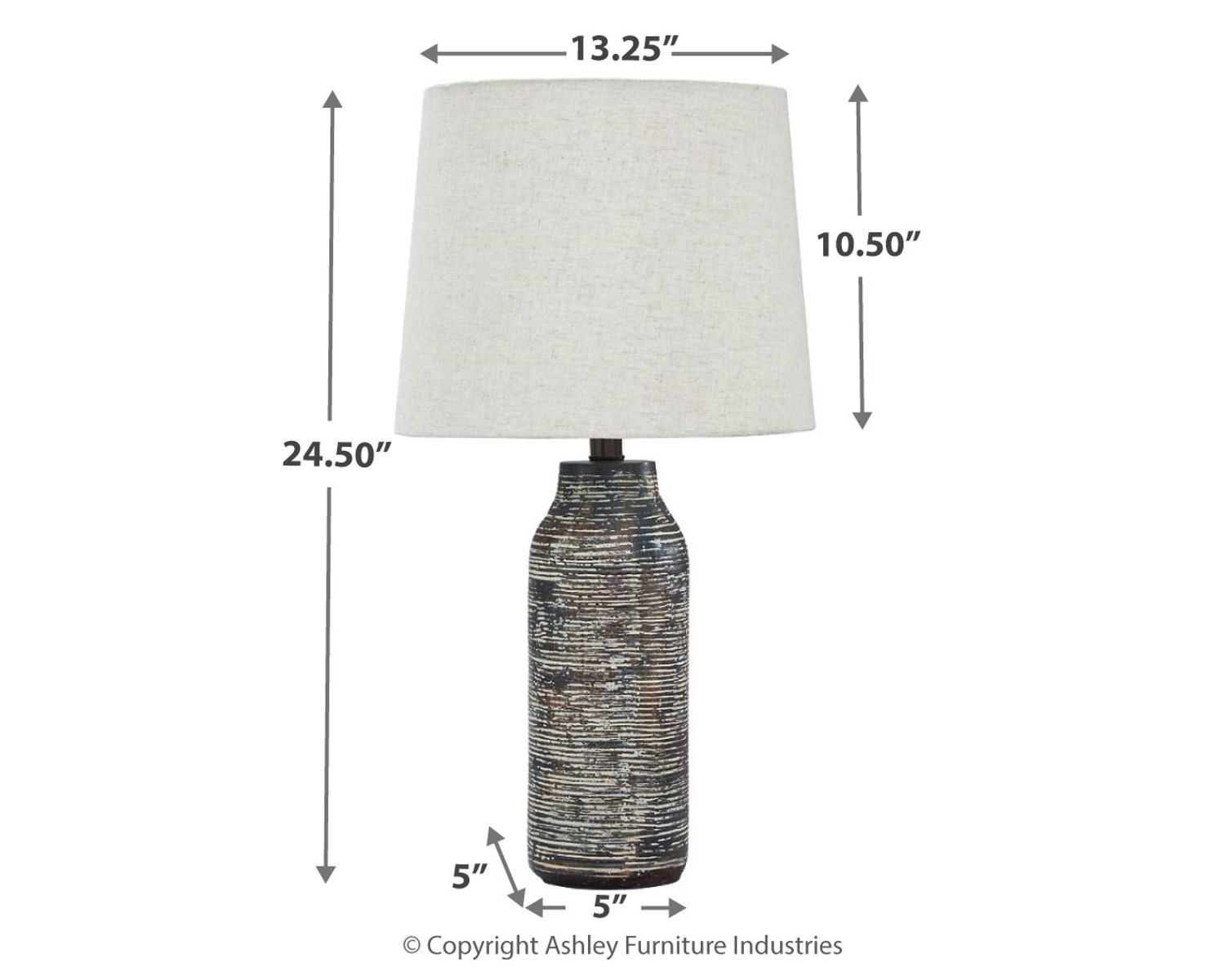 Mahima - Paper Table Lamp (Set of 2) - Black / White - Image 2