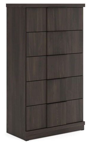 Shaehartin - Five Drawer Chest - Dark Brown