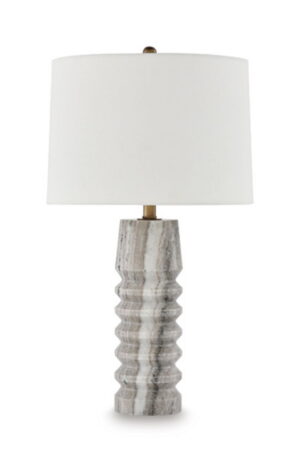 Desmont - Marble Table Lamp - White / Beige / Gray