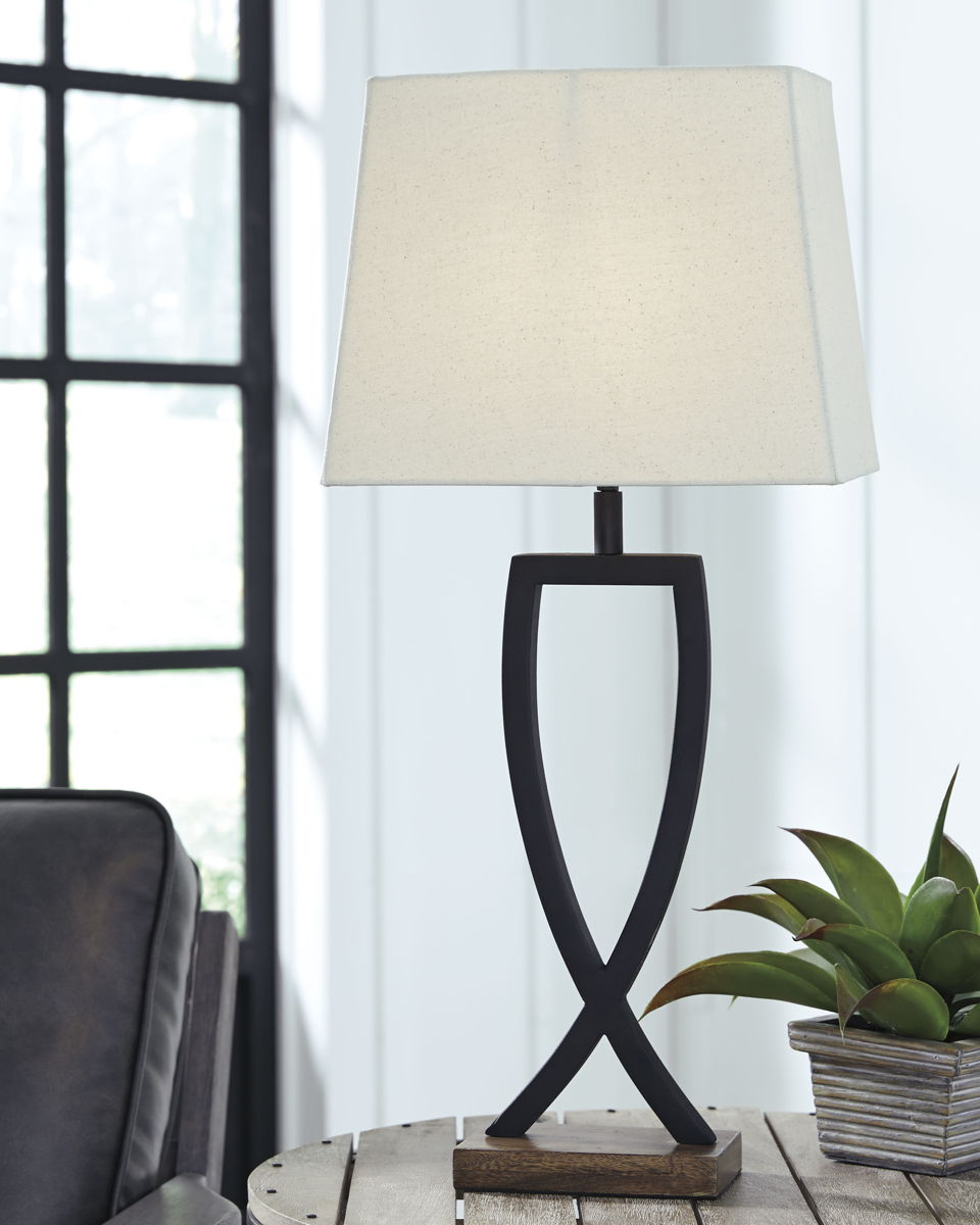 Makara - Metal Table Lamp (Set of 2) - Black / Brown - Image 3