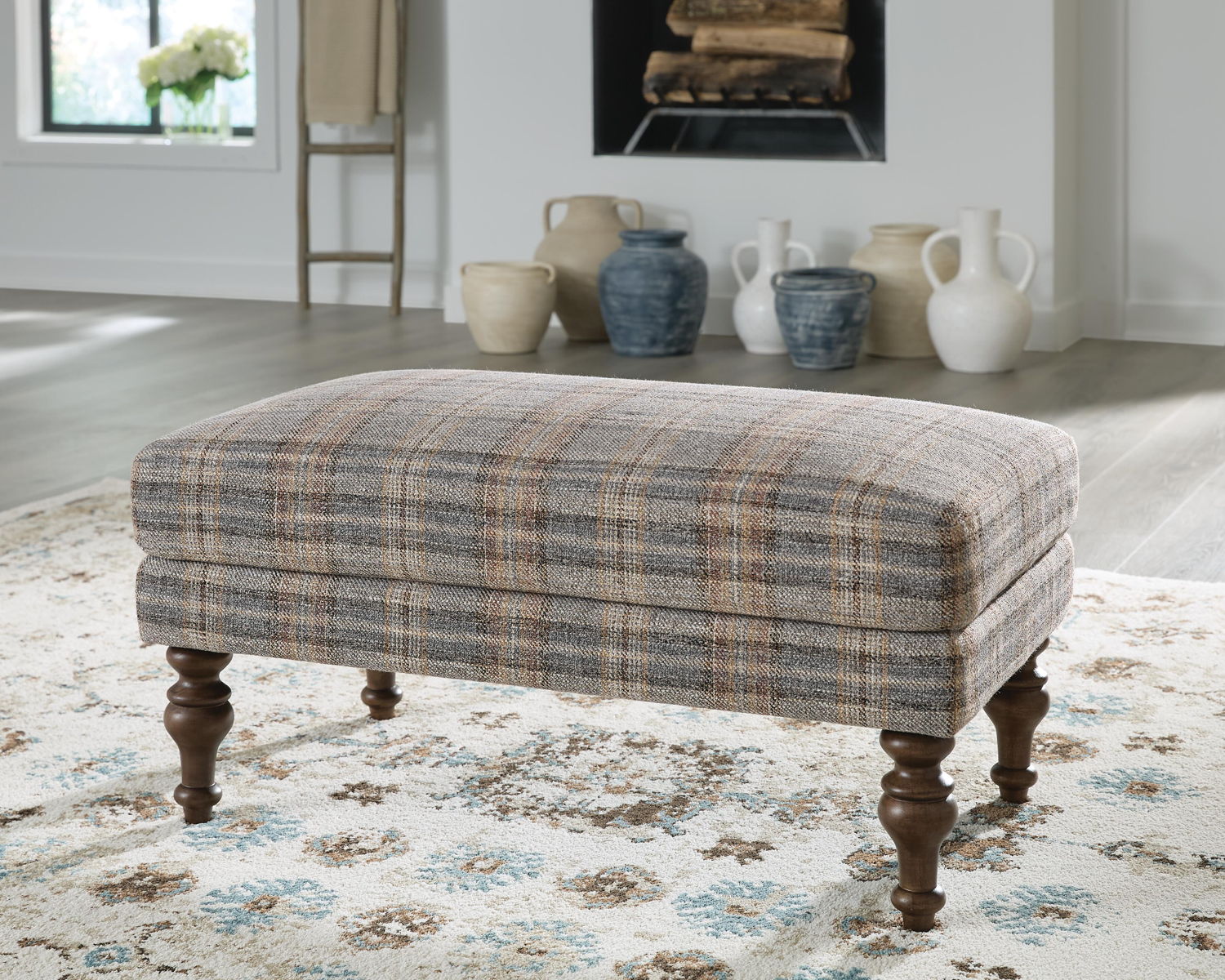 Wilkland - Accent Ottoman - Multi - Image 4