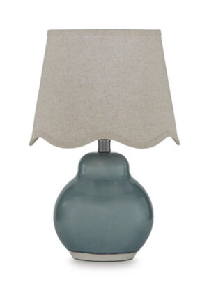 Byronburg - Ceramic Table Lamp - Blue / Beige