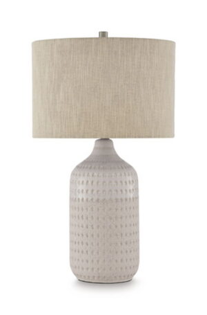 Capwich - Ceramic Table Lamp - Beige / White