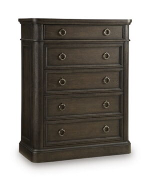 Wickenger - Five Drawer Chest - Dark Brown