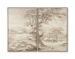 Stormish - Wall Art Set (Set of 2) - Beige / Brown