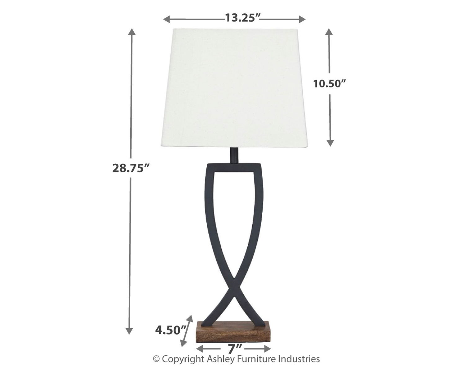 Makara - Metal Table Lamp (Set of 2) - Black / Brown - Image 4