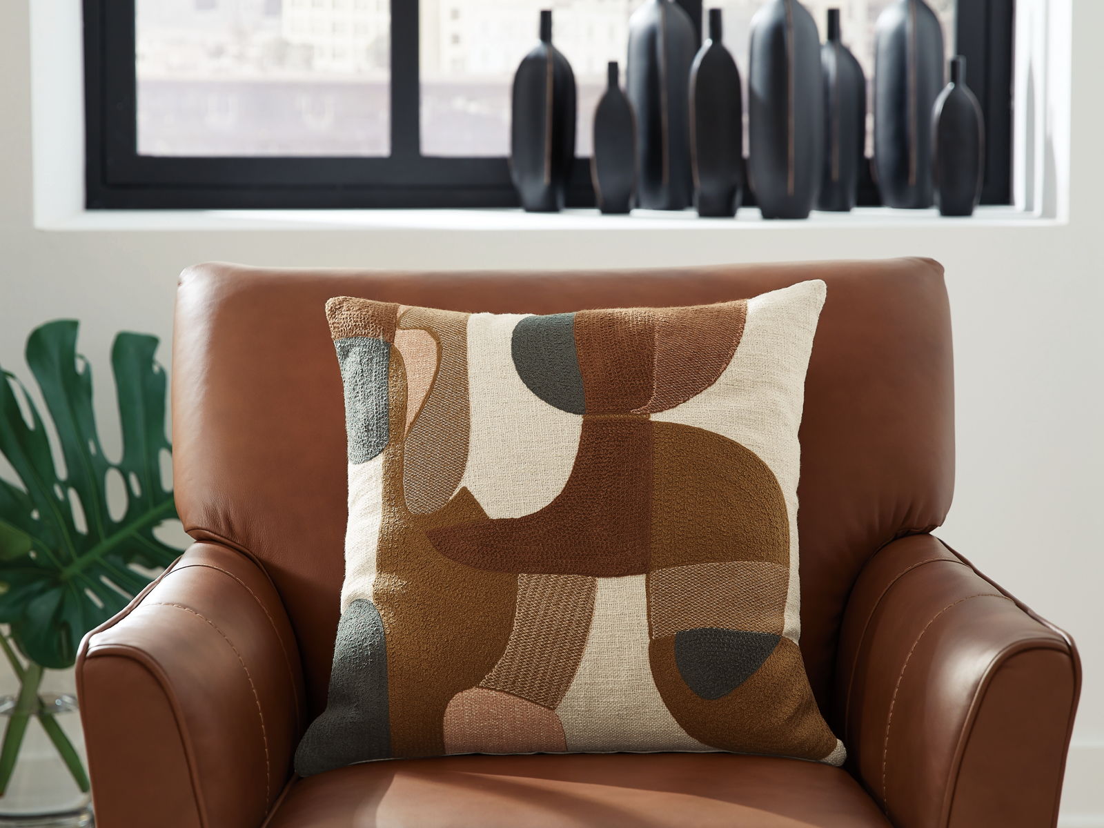 Hallam - Pillow (Set of 4) - Sienna / Gold / Charcoal - Image 2