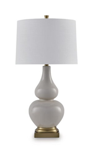 Weswick - Ceramic Table Lamp - Cream / Gold Finish