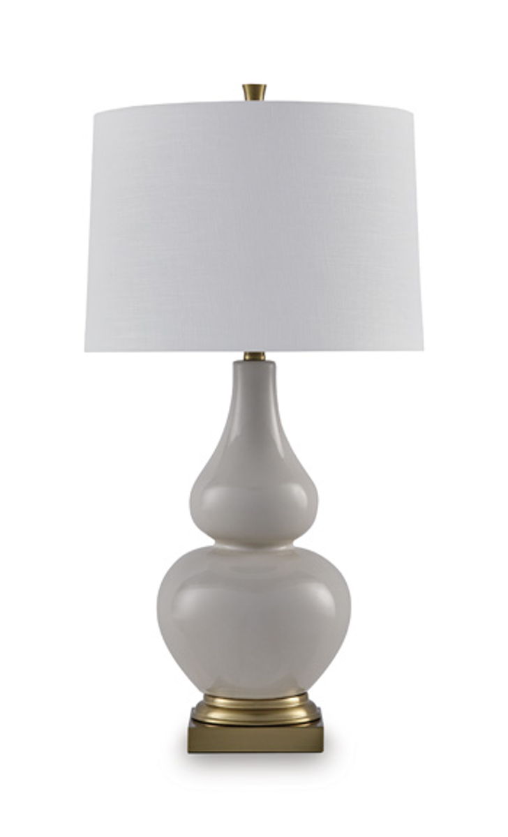 Weswick - Ceramic Table Lamp - Cream / Gold Finish