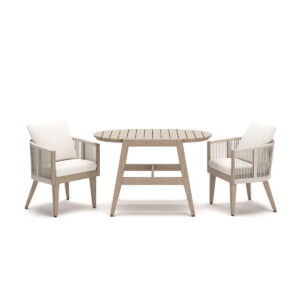 Ivory Vine - Chairs With Cushion / Table Set (Set of 3) - Beige