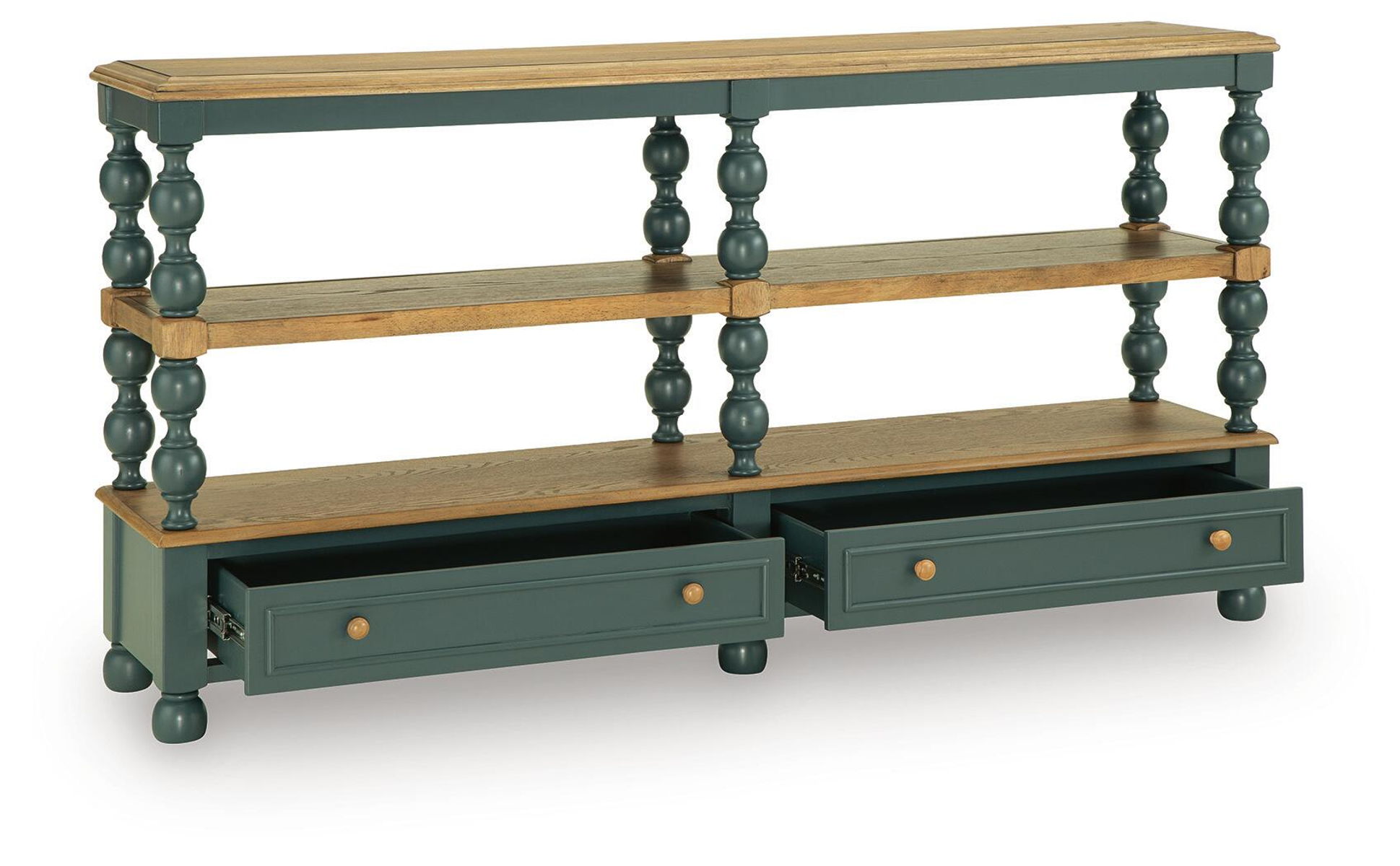 Finnworth - Console Sofa Table - Blue / Brown - Image 4