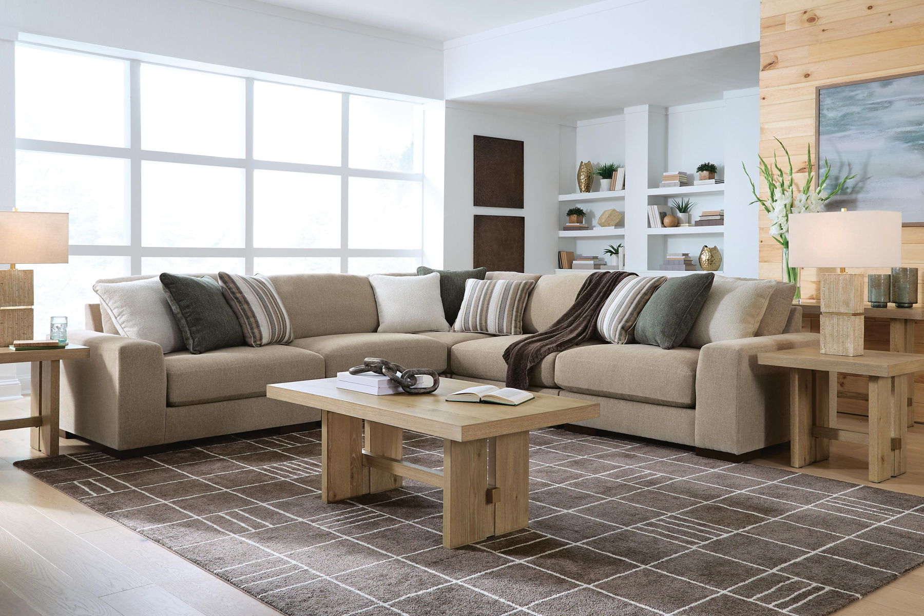 Linenhause - 5-Piece Sectional - Dune - Image 2
