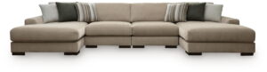 Linenhause - 4-Piece Double Chaise Sectional - Dune
