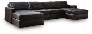 Modmax II - 4-Piece Double Chaise Sectional - Black