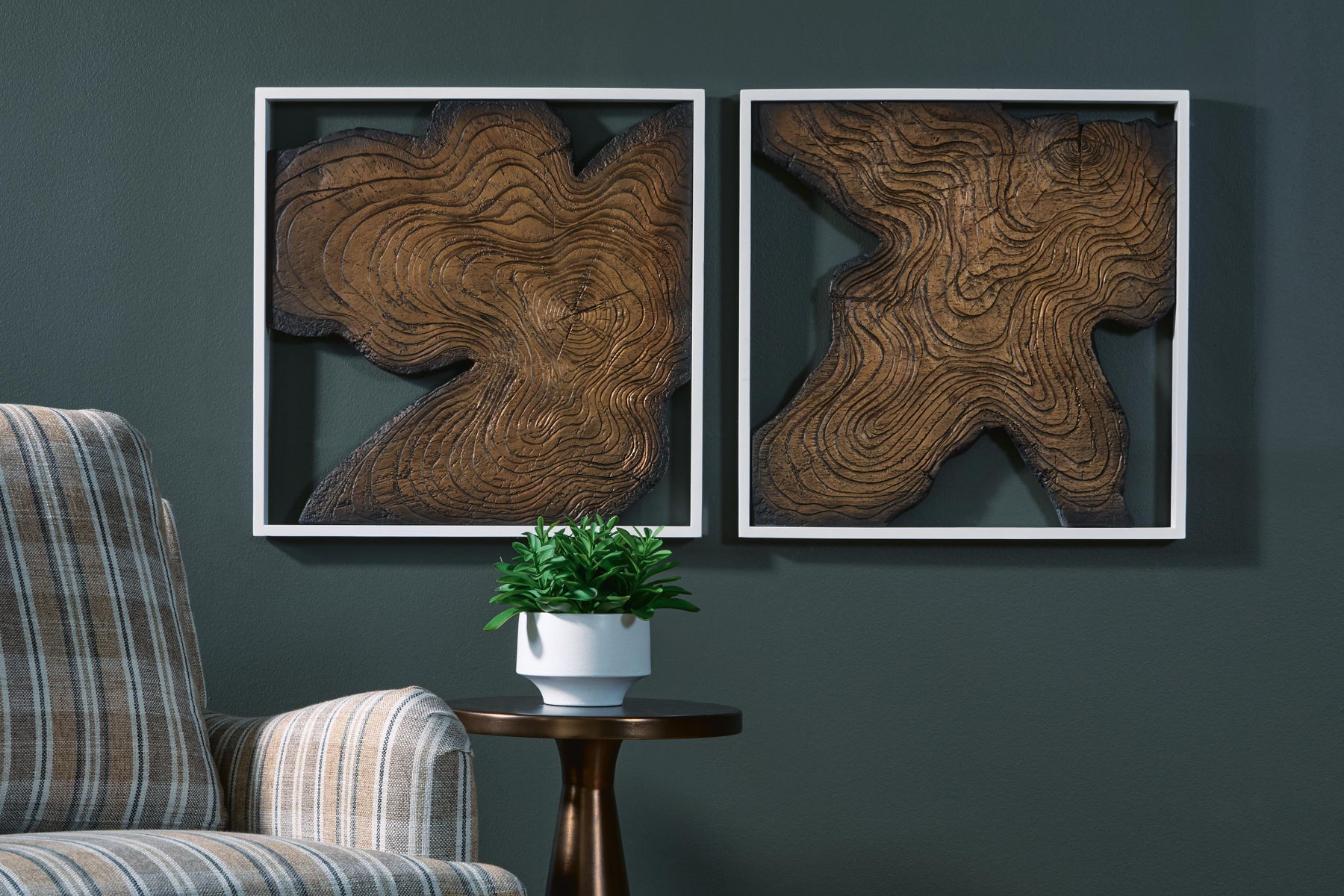 Landley - Wall Decor Set (Set of 2) - Brown / White - Image 3
