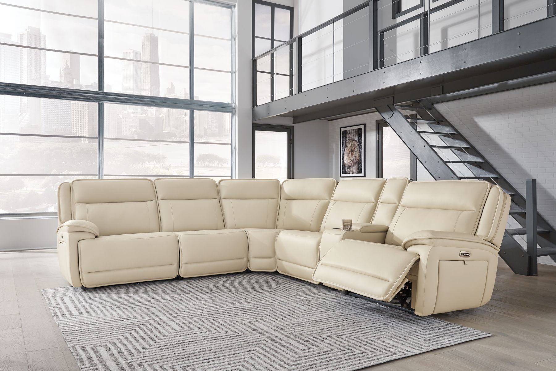 Double Deal - 6 Piece Reclining Sectional - Image 7