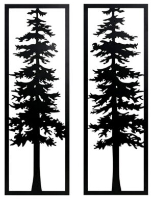Bondwell - Indoor/Outdoor Wall Decor Set (Set of 2) - Black