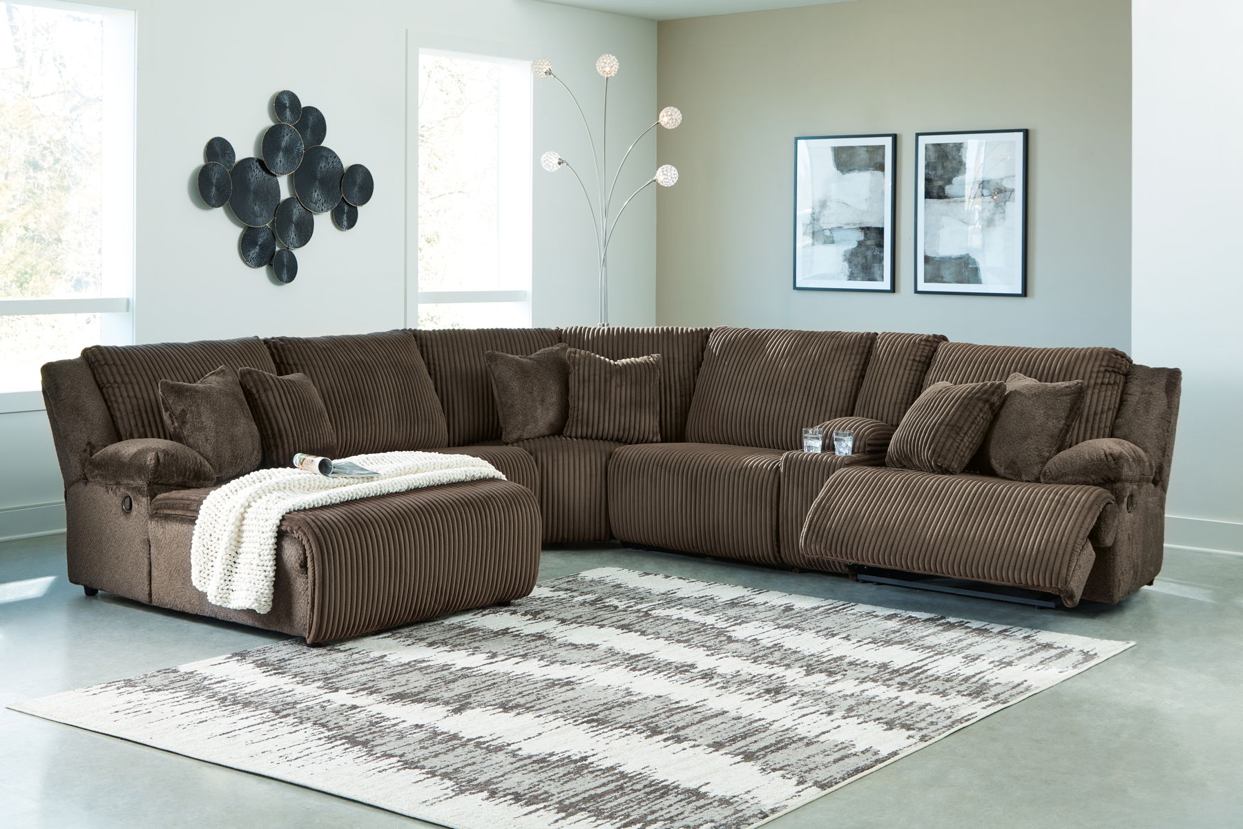 Top Tier - 6 Piece Reclining Sectional - Image 11