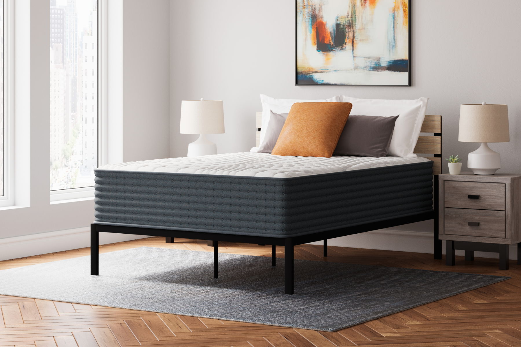 Hybrid 1400 - California King Mattress - White - Image 4