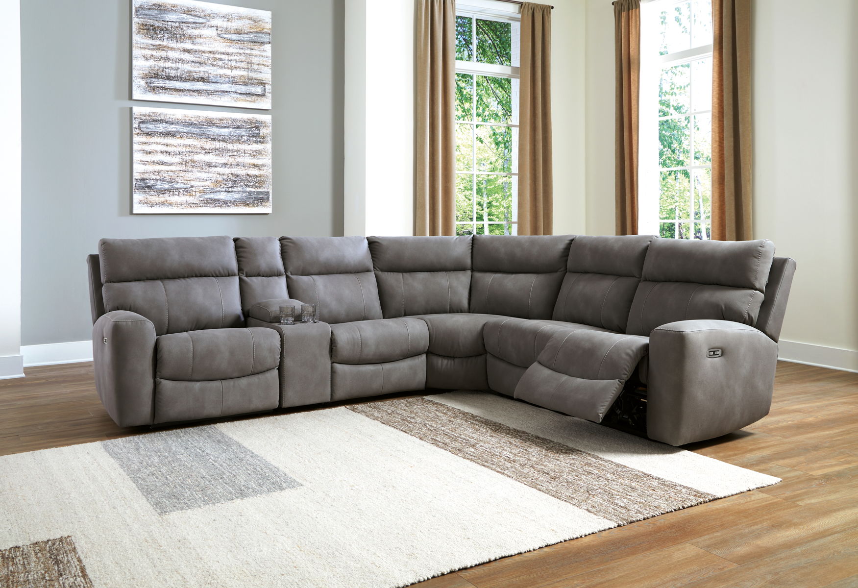 Next-Gen Durapella - 7 Piece Power Reclining Sectional Set - Image 6