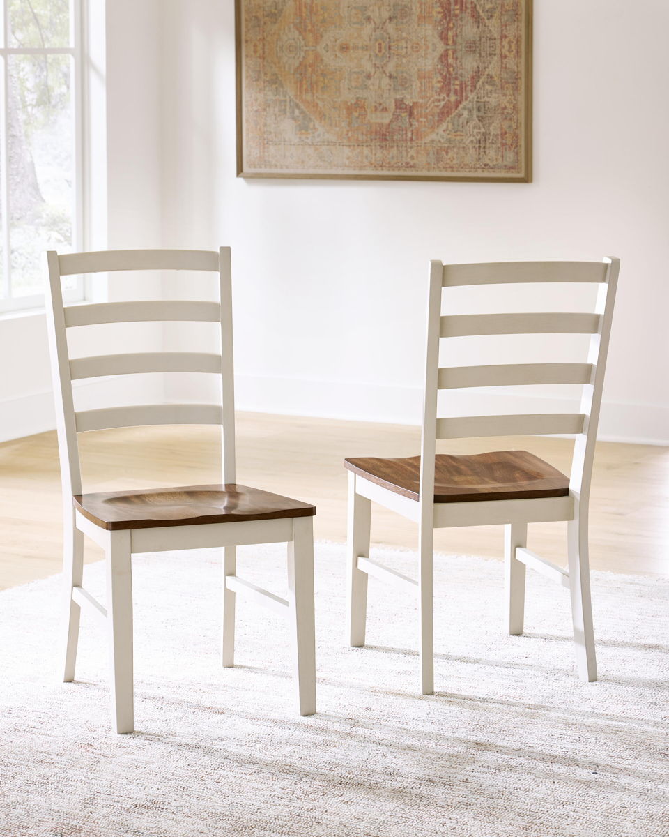 Brinfern - Dining Room Side Chair (Set of 2) - Brown / Antique White - Image 4