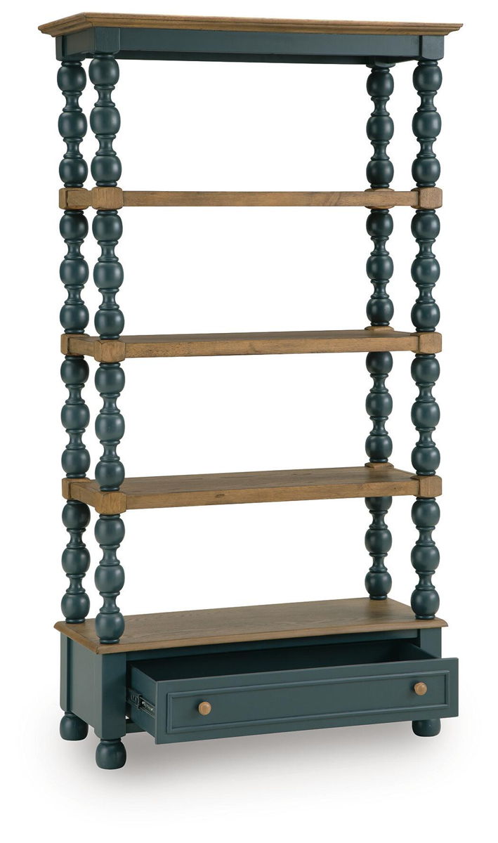 Finnworth - Bookcase - Blue / Brown - Image 3