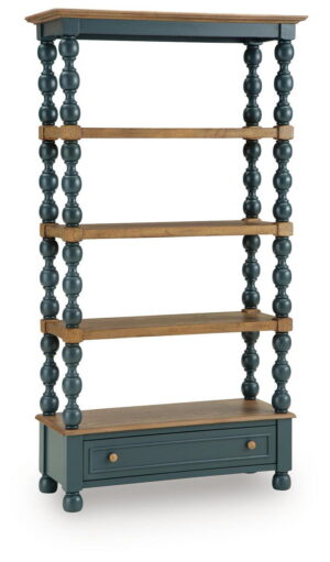 Finnworth - Bookcase - Blue / Brown