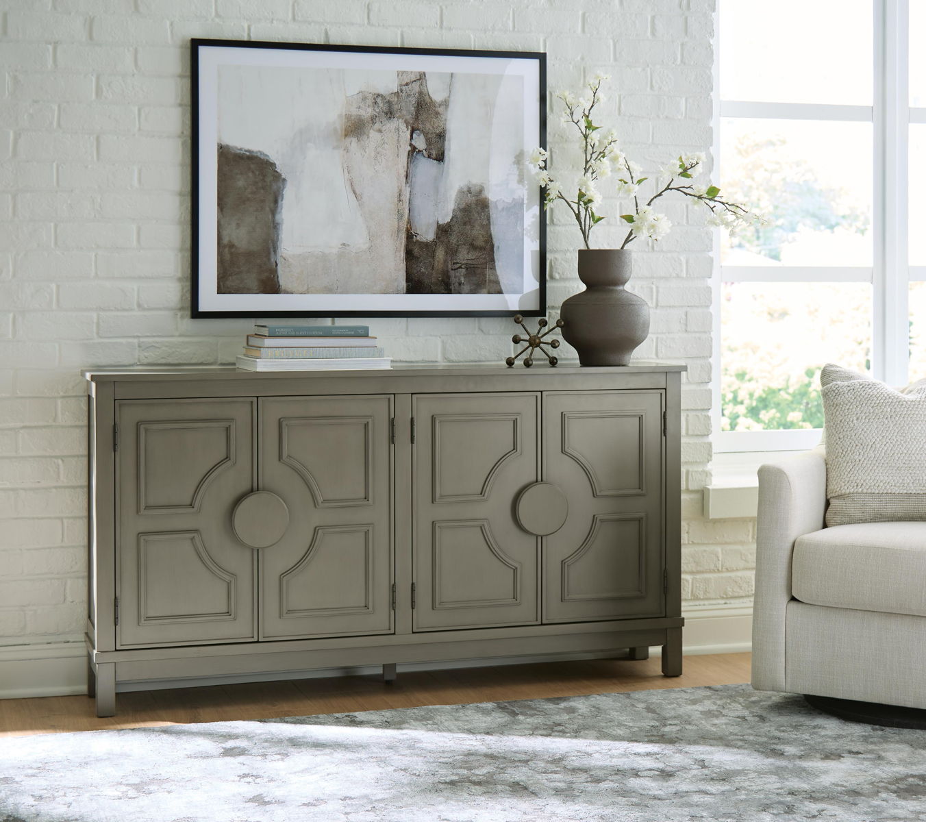 Darlock - Accent Cabinet - Warm Gray - Image 2