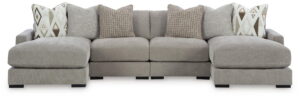 Aslan Court - 4-Piece Sofa Pit Sectional - Pebble