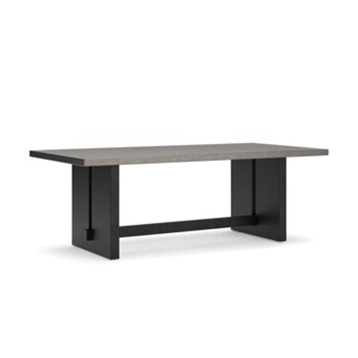 Salina Bay - Rectangular Dining Table With Umbrella Option - Black / Gray