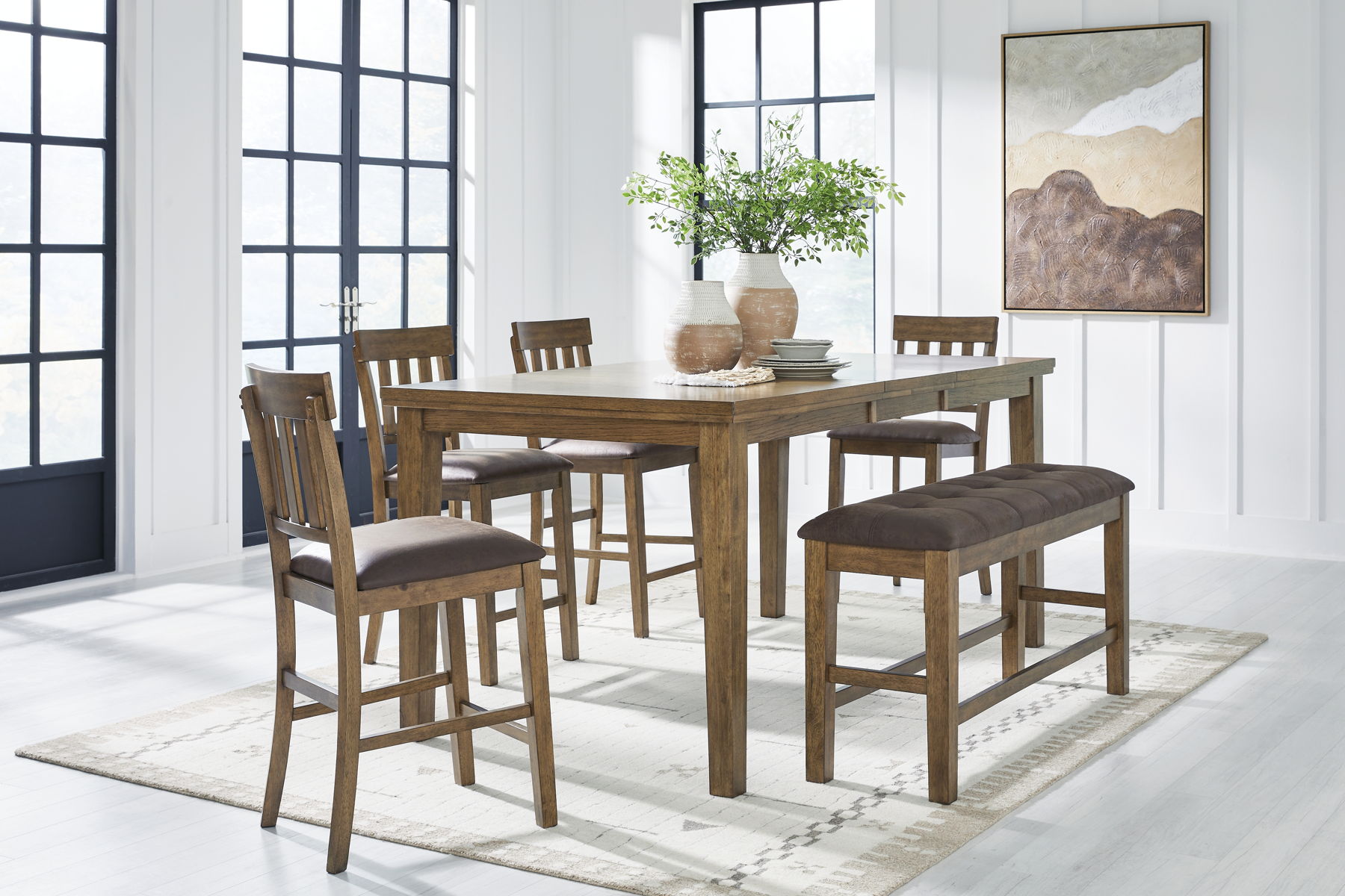 Urbinforte - Counter Height Extension Dining Table Set - Image 7