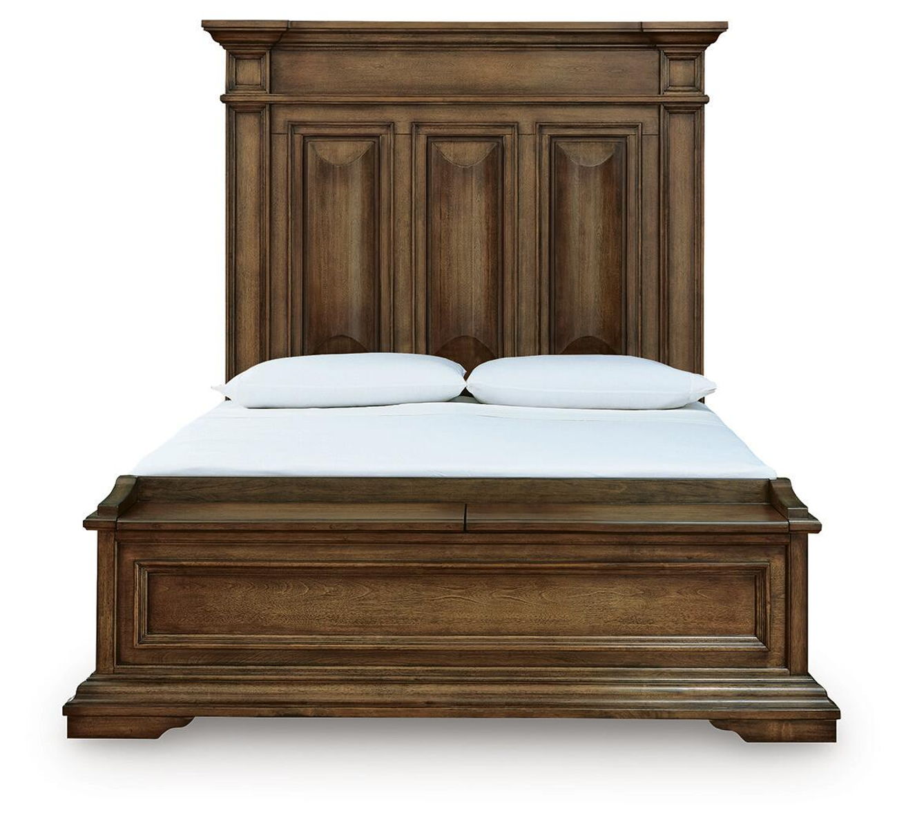 Frantanna - 3 Pc. - Queen Panel Storage Bed, Dresser And Mirror - Brown - Image 3