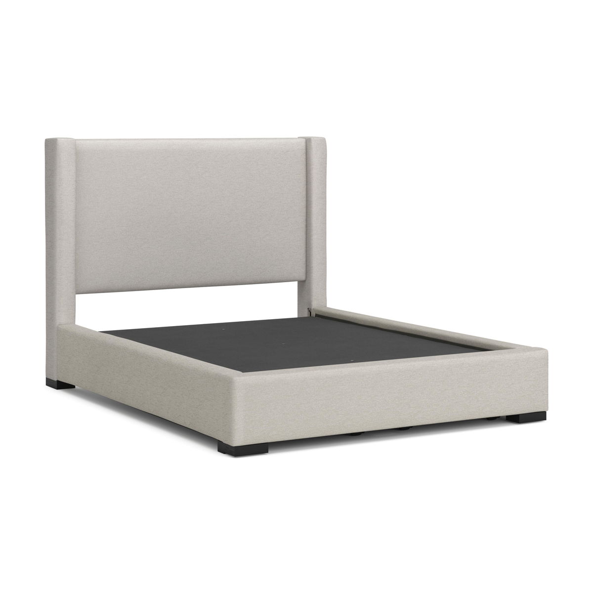 Brozmont - Queen Upholstered Storage Bed - Oatmeal - Image 4