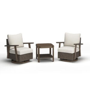 Marin Sands - Chairs With Cushion And Table Set (Set of 3) - Brown / Beige